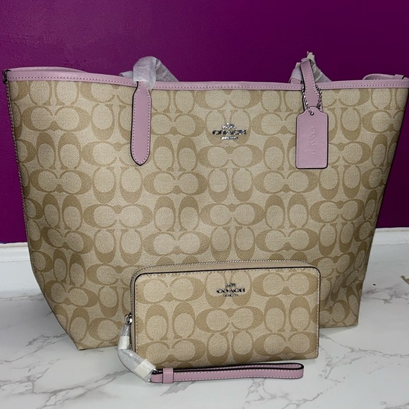 NWT Coach Signature Canvas Tote & Signature Wallet - Picture 7 of 15